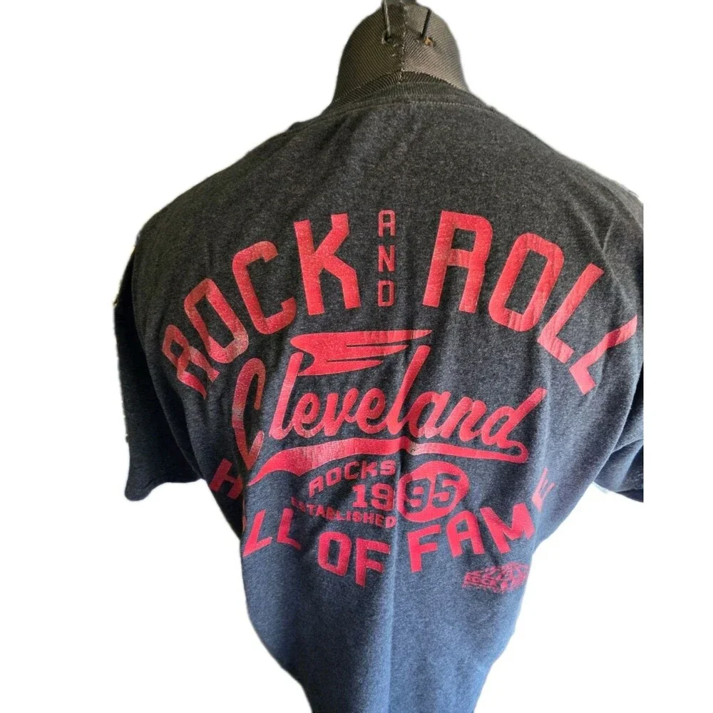 ROCK AND ROLL HALL OF FAME CHAMPION COTTON TSHIRT CLEVELAND 95 XL GRAY - Picture 7 of 10